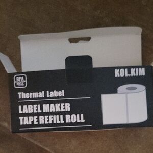 Black Thermal Label Maker Tape Refill Roll